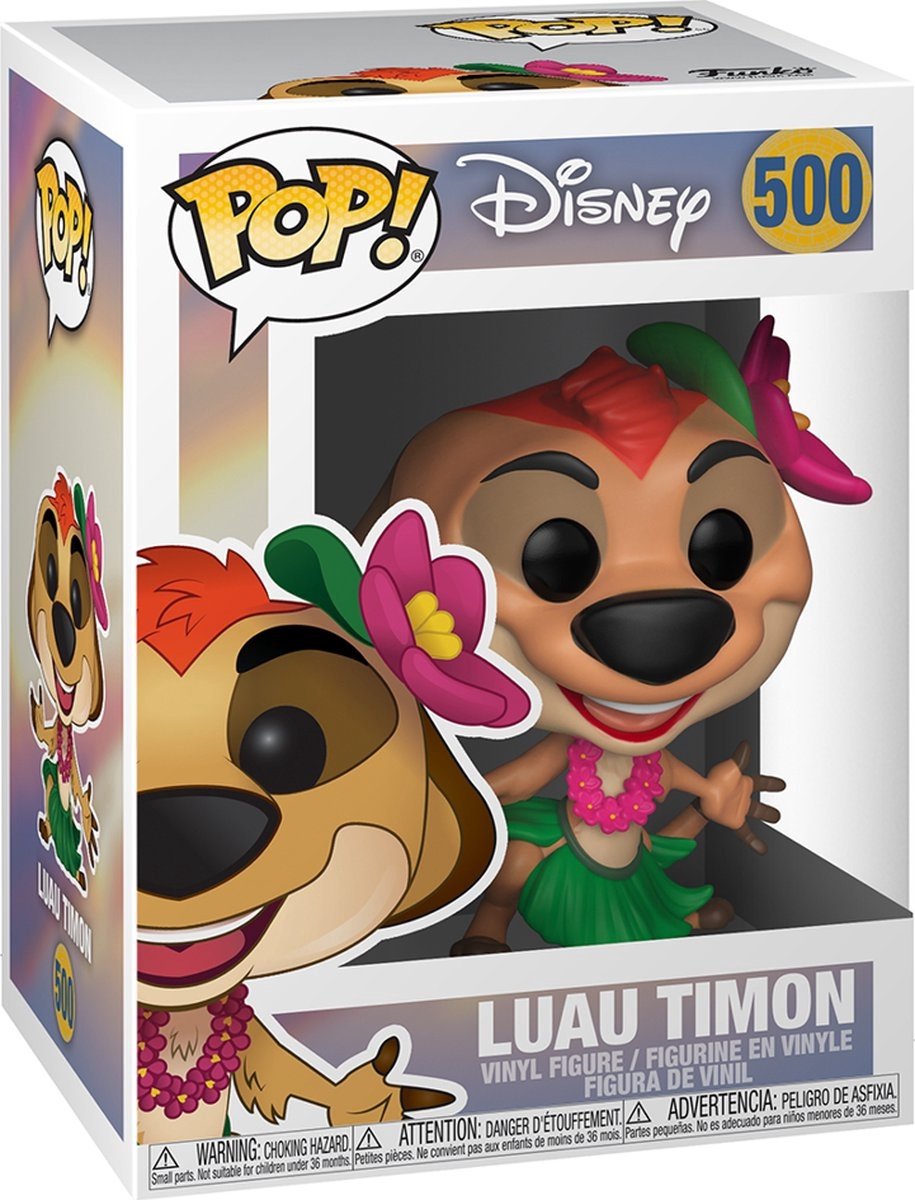 Funko-pop ! roi lion n° 500 luau timon - figurine de collection