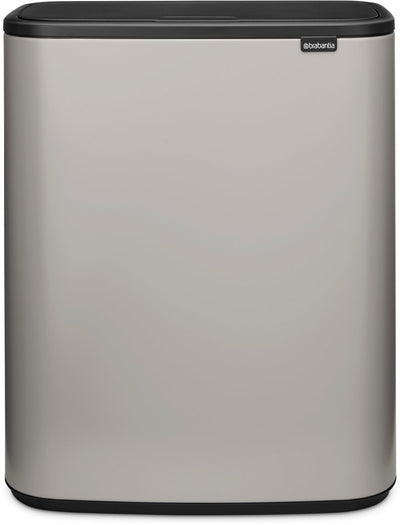 Poubelle Brabantia bo touch bin - 60 litres - 1 compartiment - gris soft