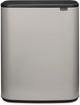 Poubelle Brabantia bo touch bin - 60 litres - 1 compartiment - gris soft