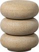 Table d'appoint Woood en laurier moucheté - magnésium - beige - 50x40x40