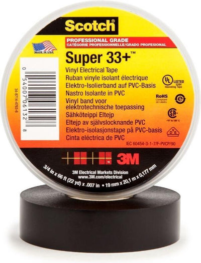 Ruban isolant 3m super33+-19x20 scotch noir (l x l) 20 m x 19 mm 1 pièce(s)