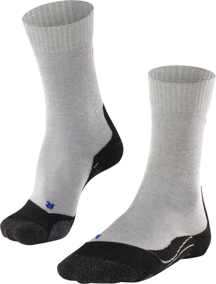 Falke tk2 cool anti-ampoules épais lyocell matériau fonctionnel chaussettes de marche hommes gris - taille 39-41
