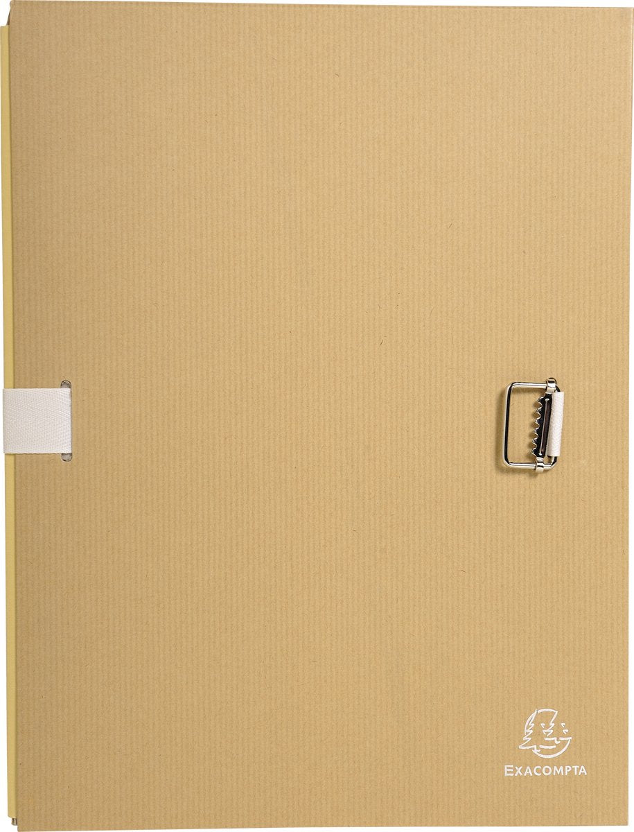 Chemise Exacompta 10x à dos extensible en papier kraft - marron - 20225e