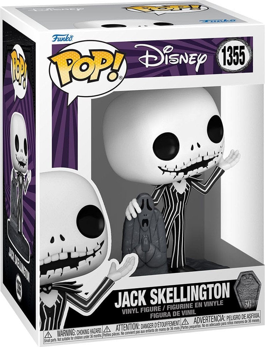 Funko pop disney : le cauchemar avant Noël - jack skellington (30e anniversaire) pop #1355