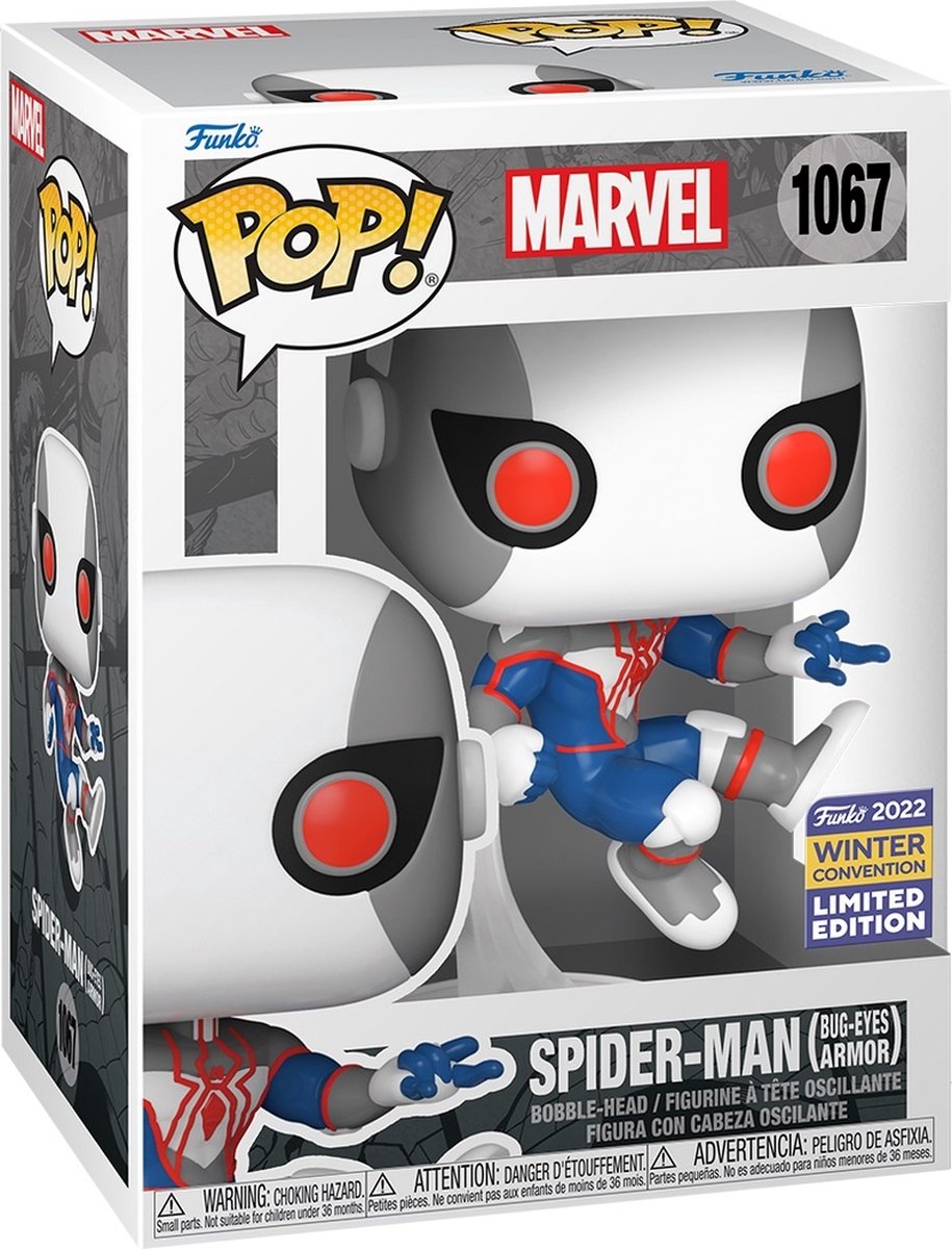 Funko-pop ! marvel: spider-man (armure aux yeux d'insectes) - convention d'hiver 2022