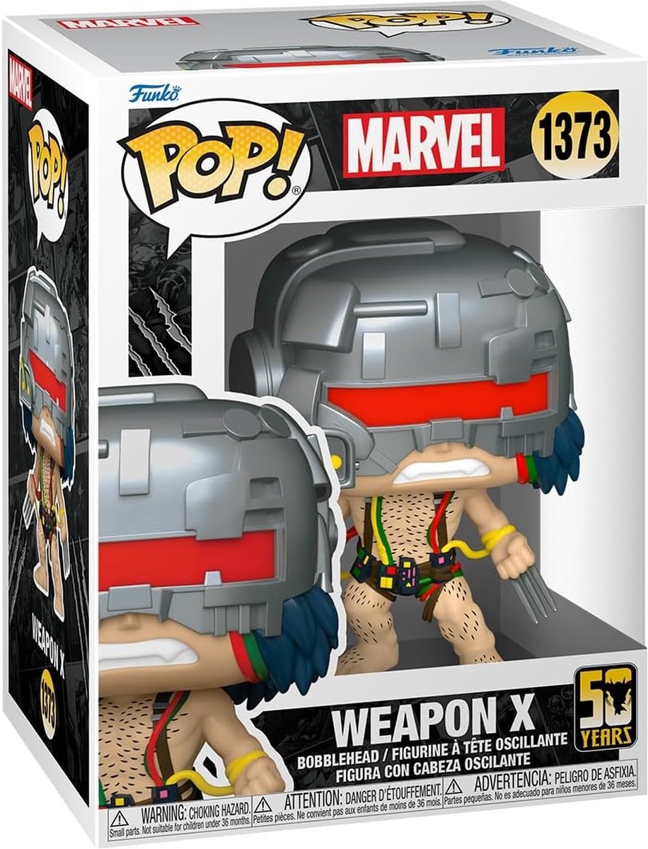 Funko pop merveille : wolverine 50ème – arme x - pop #1373