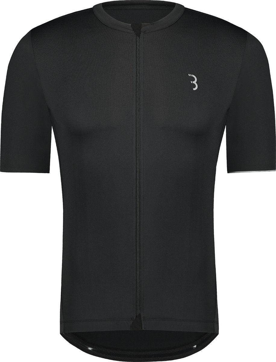 Bbb cycling essence chemise de cyclisme homme manches courtes - 15-25 °c - chemise VTT et cyclisme respirante avec 3 poches arrière - noir