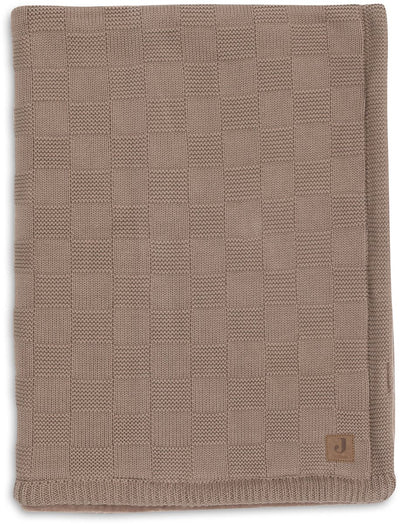 Jollein couverture bébé berceau - 100x150cm - tricot box - velours café au lait