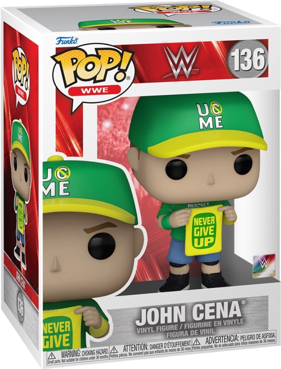 Funko pop wwe : john cena (n'abandonne jamais) - pop #136