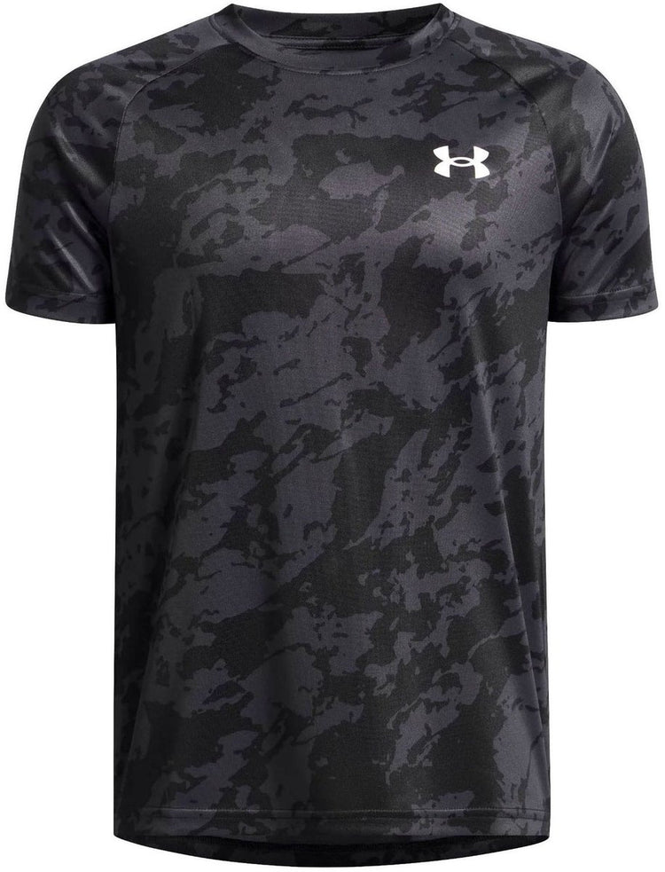 Under armour ua tech 2.0 ss-blk chemise de sport pour garçons - noir - anthracite - blanc