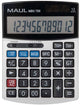 Maul calculatrice de bureau mbu 700 écran LCD 1 ligne, 12 chiffres batterie solaire 15,5 x 11,5 x 2,5 cm noir
