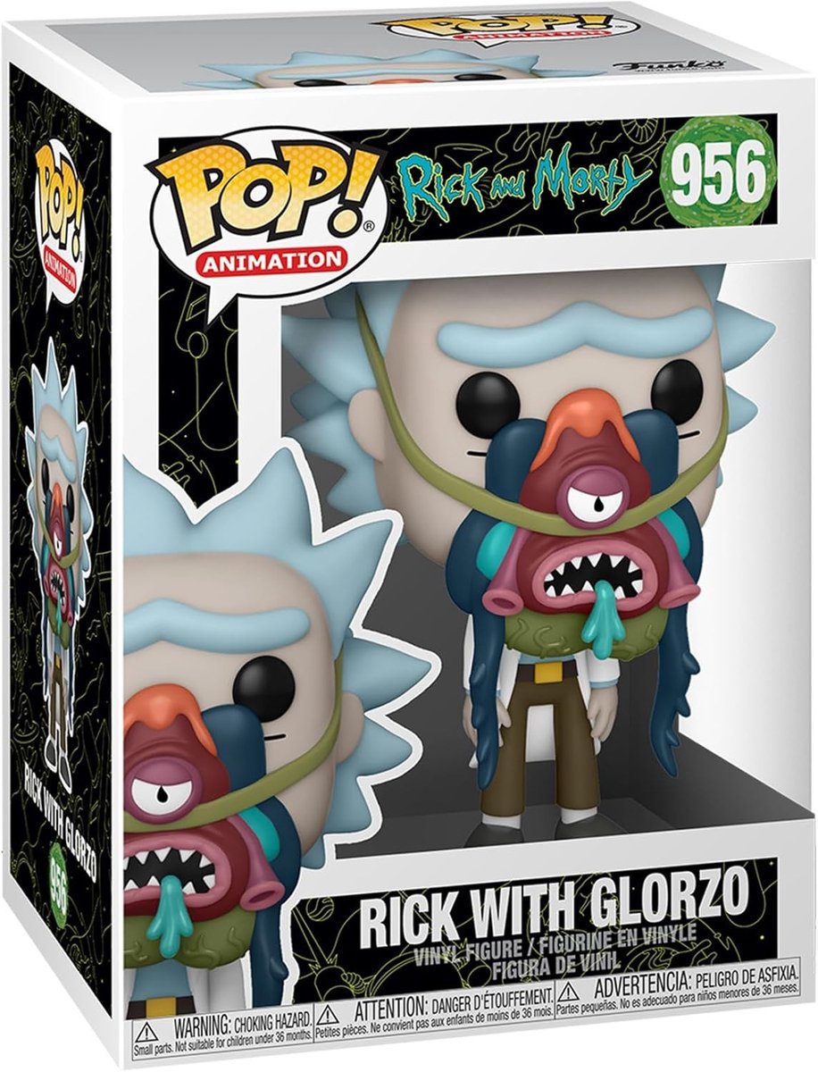 Animation Funko pop : Rick et Morty - Rick avec Glorzo - Pop #956