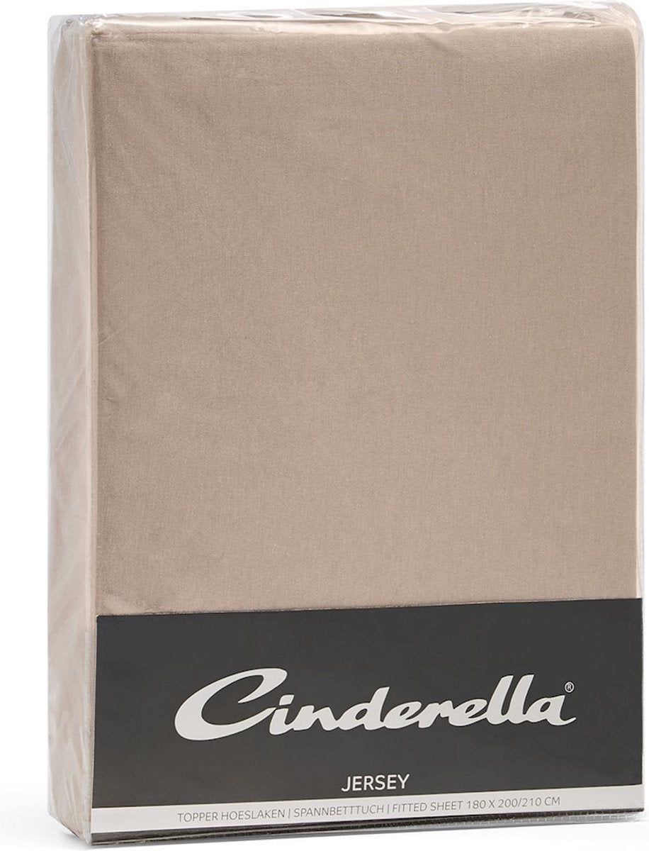Drap-housse Cendrillon en jersey 15 cm - taupe - 160x200 210