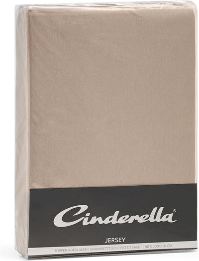 Drap-housse Cendrillon en jersey 15 cm - taupe - 160x200 210