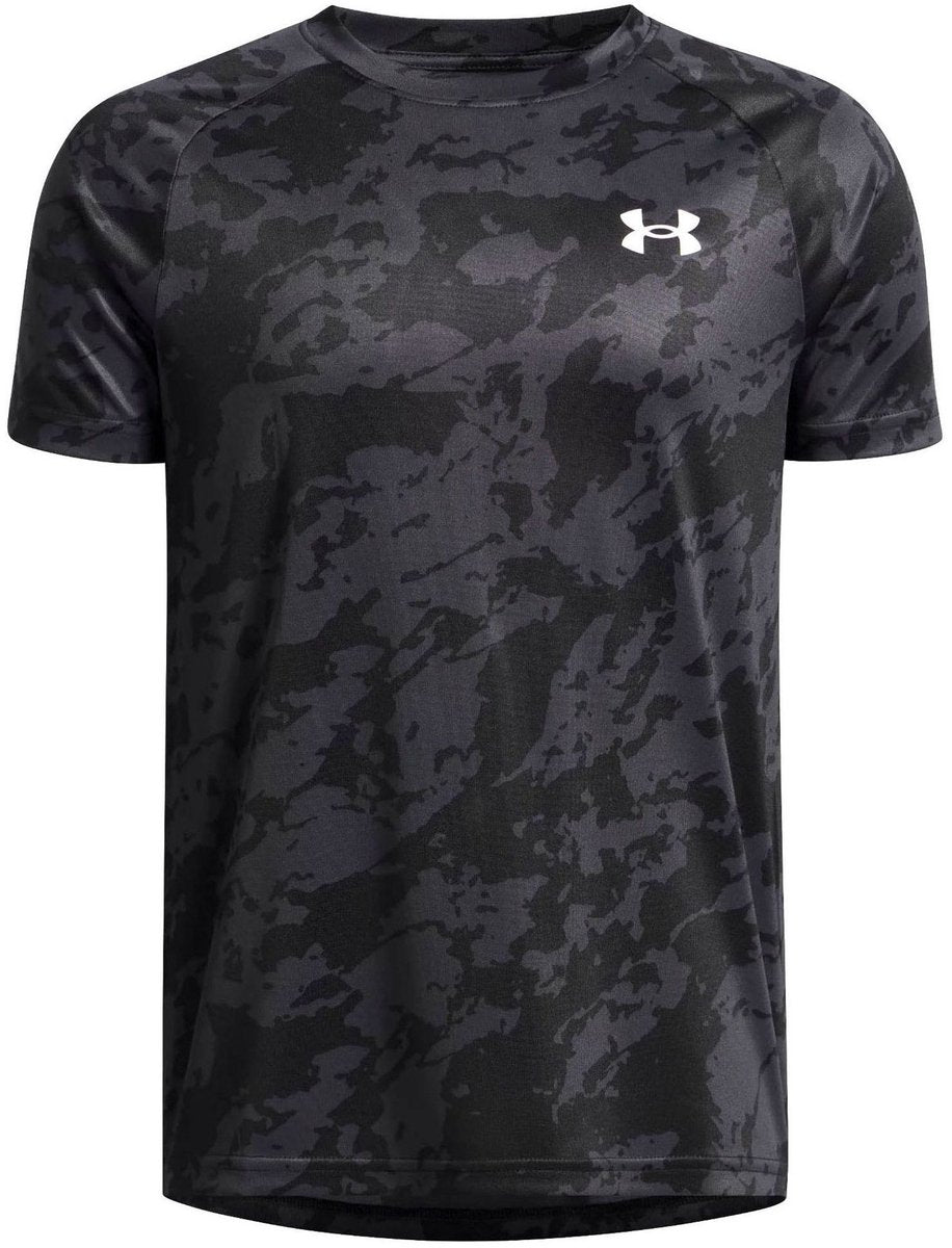 Under armour ua tech 2.0 ss-blk chemise de sport pour garçons - noir - anthracite - blanc