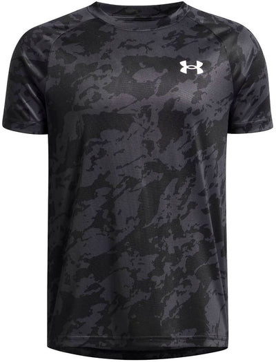 Under armour ua tech 2.0 ss-blk chemise de sport pour garçons - noir - anthracite - blanc