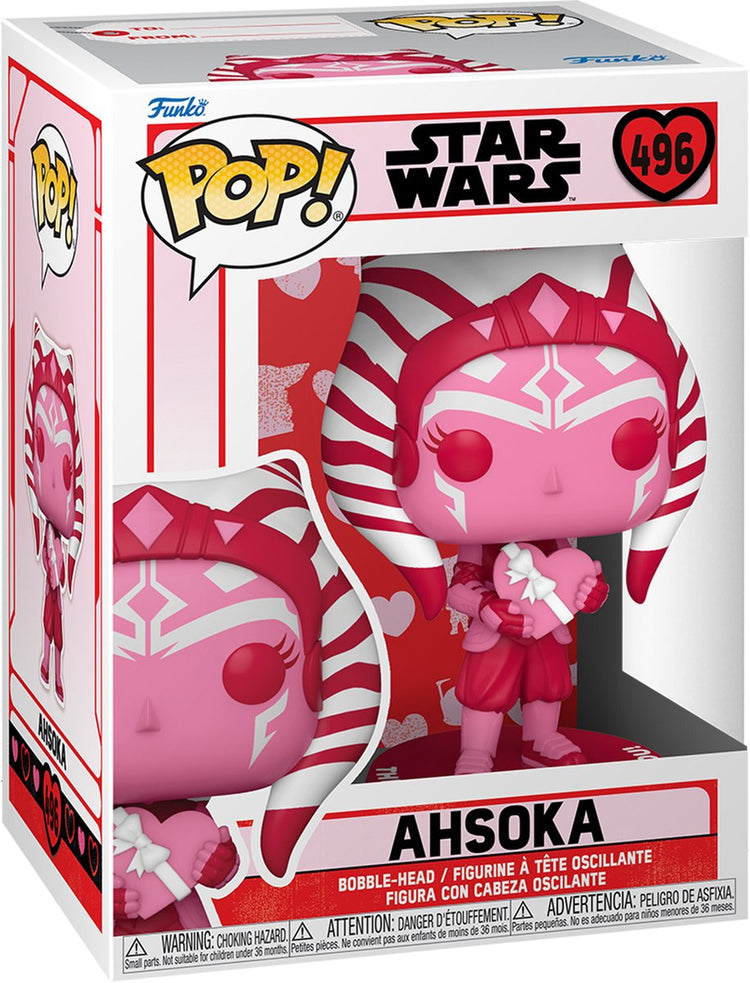 Figurine à collectionner Funko Star Wars ! vinyle - Saint-Valentin Ahsoka rose