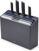 Joseph joseph - folio plus 4 planches à découper dans support et 4 couteaux en graphite - polypropylène - gris