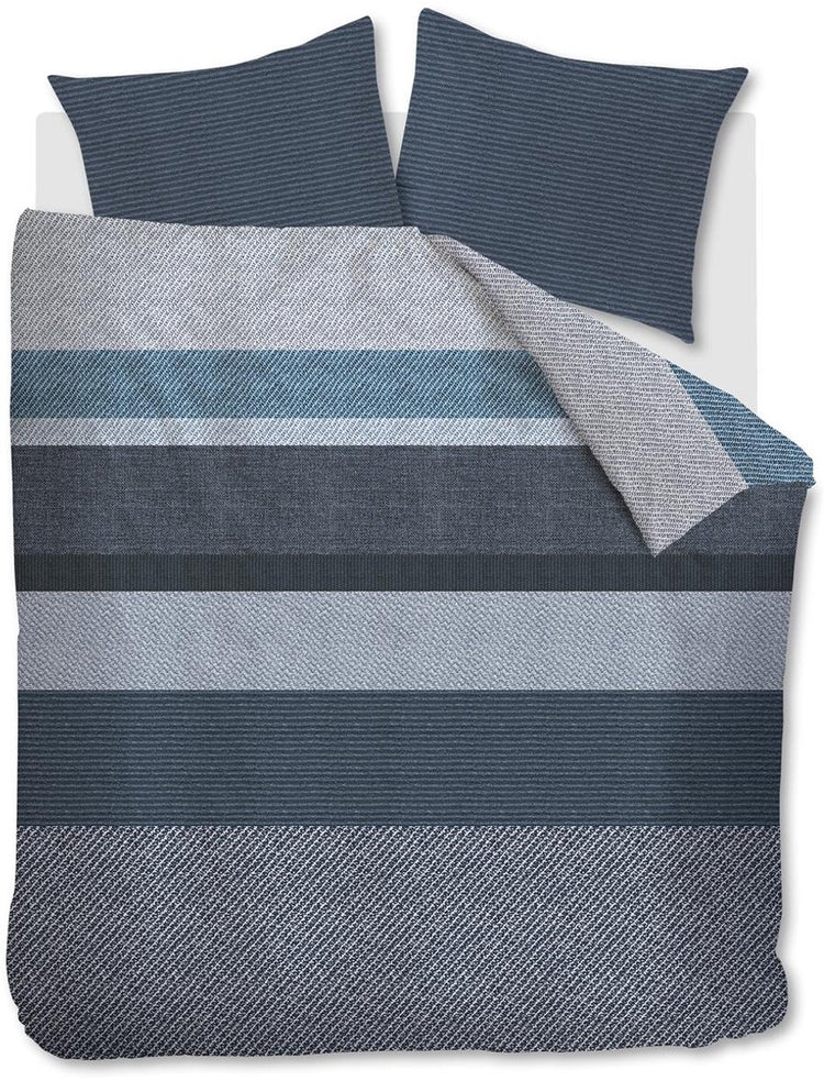 Beddinghouse housse de couette menno - lits jumeaux - 240x200 220 cm - bleu