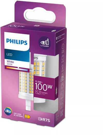 Lampe barre LED Philips - 100w - culot R7s - lumière blanche brillante