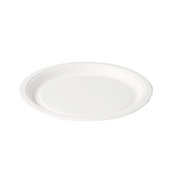 Assiette ronde en carton blanc 23 cm (8x20 pièces)