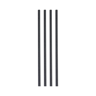 Paille papier noir (500x 6mm)
