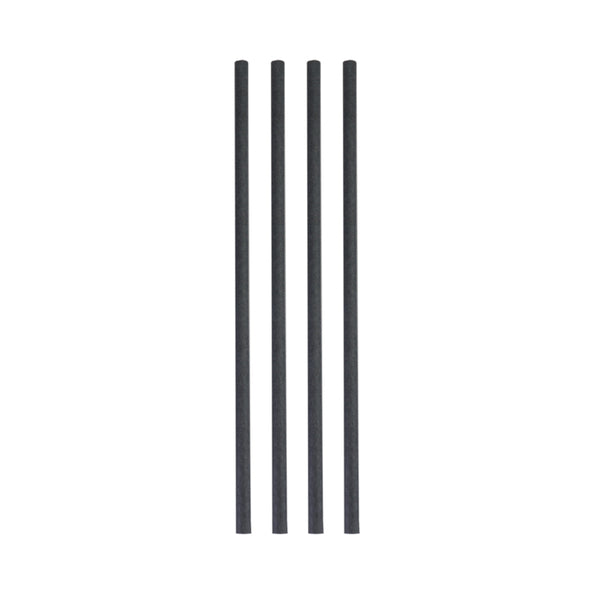 Paille papier noir (500x 6mm)