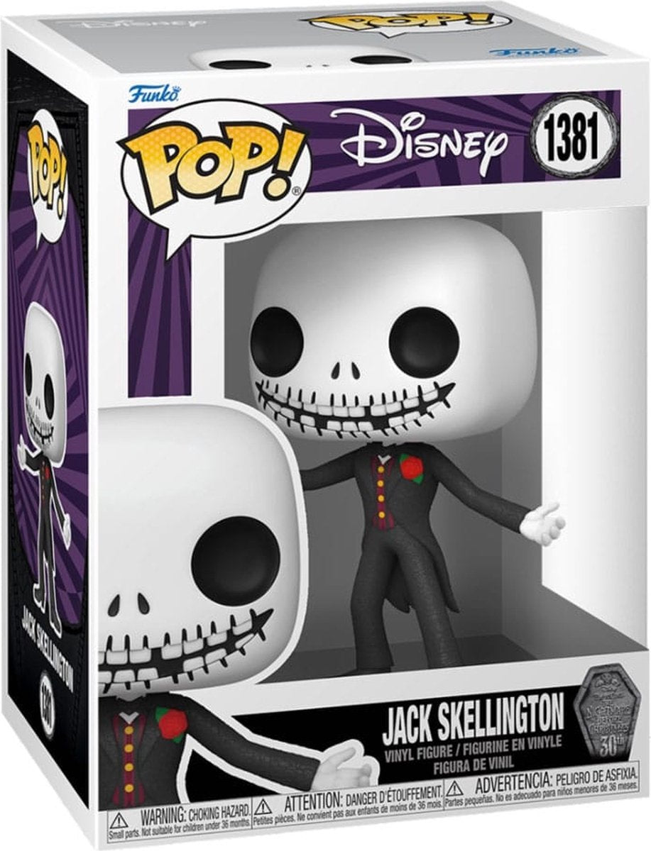 Funko pop disney : Le cauchemar avant Noël - Jack avec costume noir (30e anniversaire) pop #1381