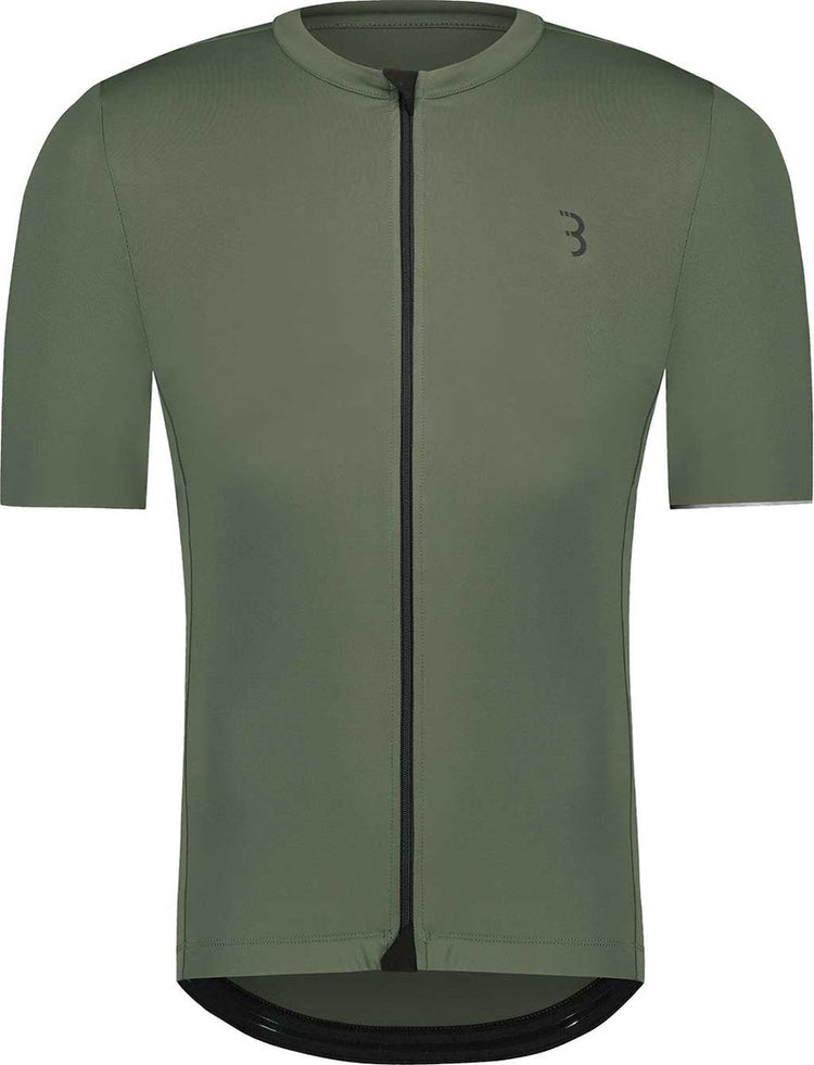 Bbb cycling essence chemise de cyclisme homme manches courtes - 15-25 °c - chemise de VTT et de cyclisme respirante avec 3 poches arrière - vert olive