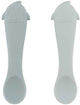 Ensemble de cuillères en silicone Trixie pour bébé - premières bouchées mr. requin, paquet de 2.