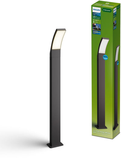 Philips LED Poteau de jardin Philips Splay - éclairage extérieur - résistant aux intempéries : IP44 - revêtement Powershield - lumière blanc chaud : 2700 K - aluminium de haute qualité - anthracite