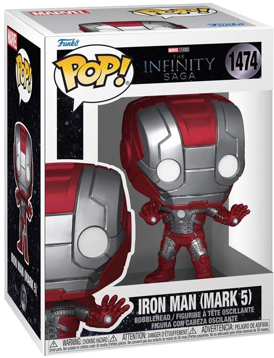 Funko iron man iron man (mark 5) figurine en vinyle 1474 unisexe pop ! - multicolore - standard