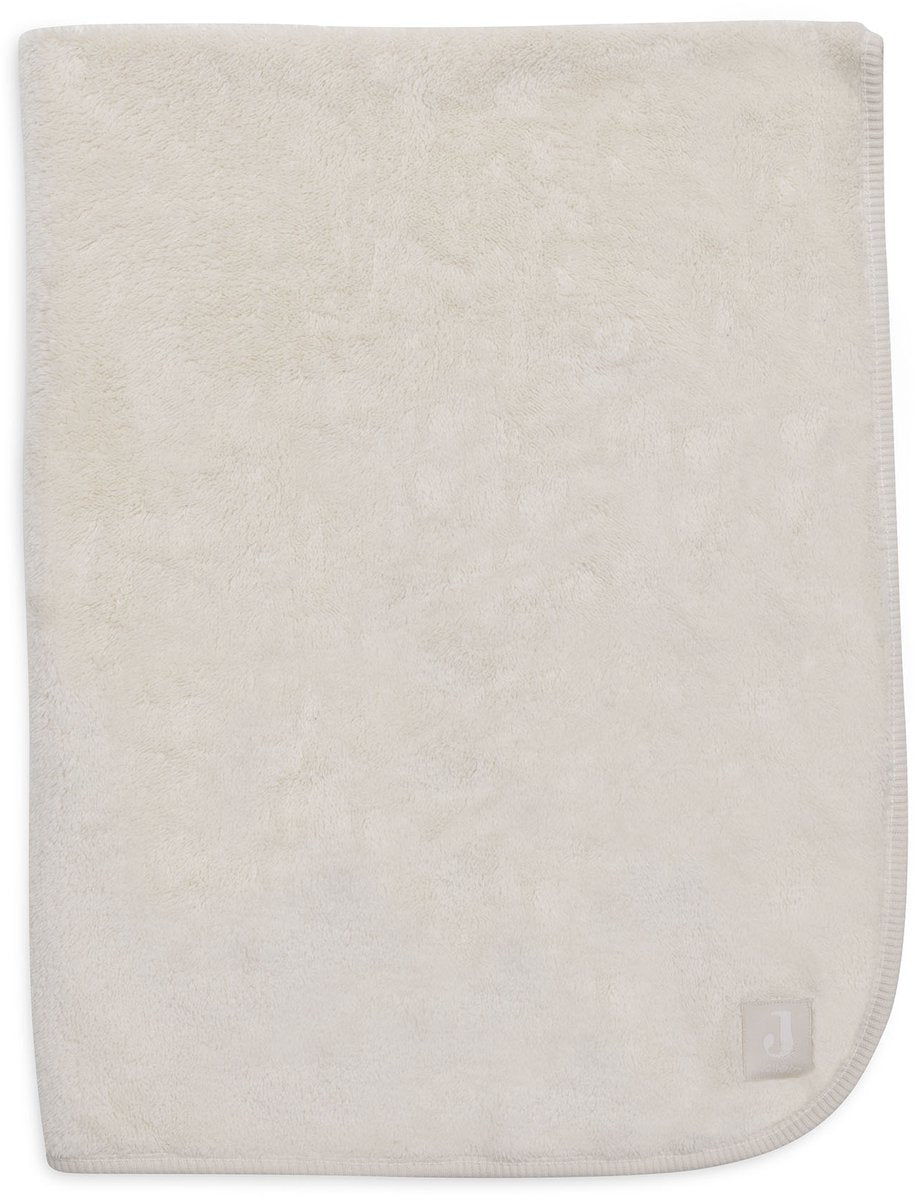 Jollein couverture bébé berceau - 75x100cm - jersey sherpa basique - flocons d'avoine