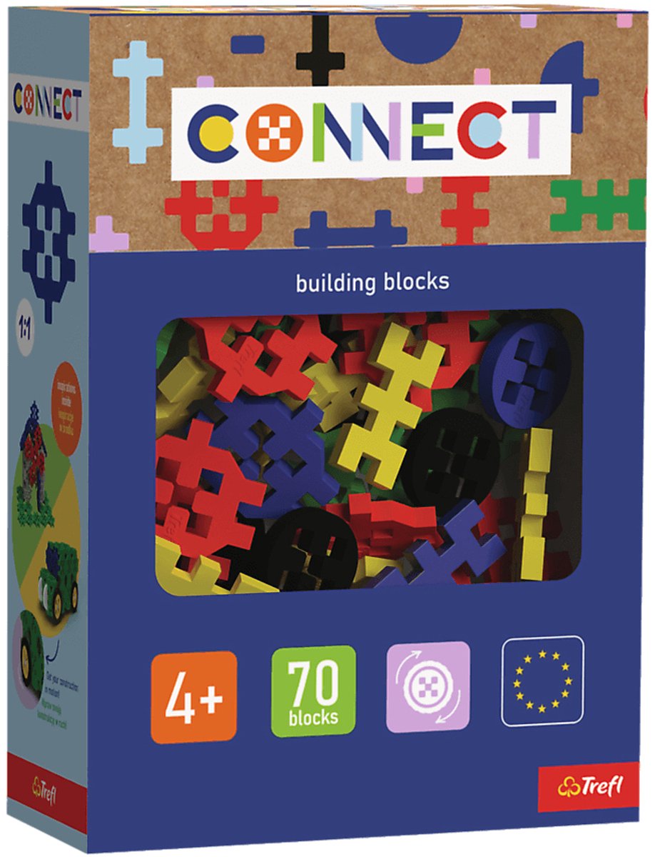 Trefl connect connect - blocs de construction 70 - standard multicolor_fsc mix 70%