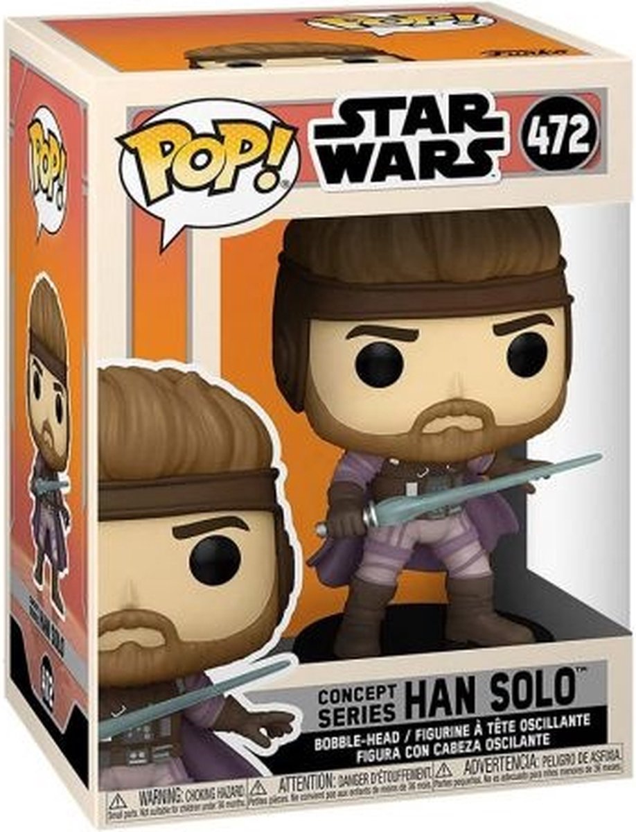 Funko star wars : série concept - han solo pop #472