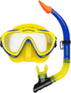 Waimea lunettes de plongée avec tuba - enfants - jaune bleu - verre trempé