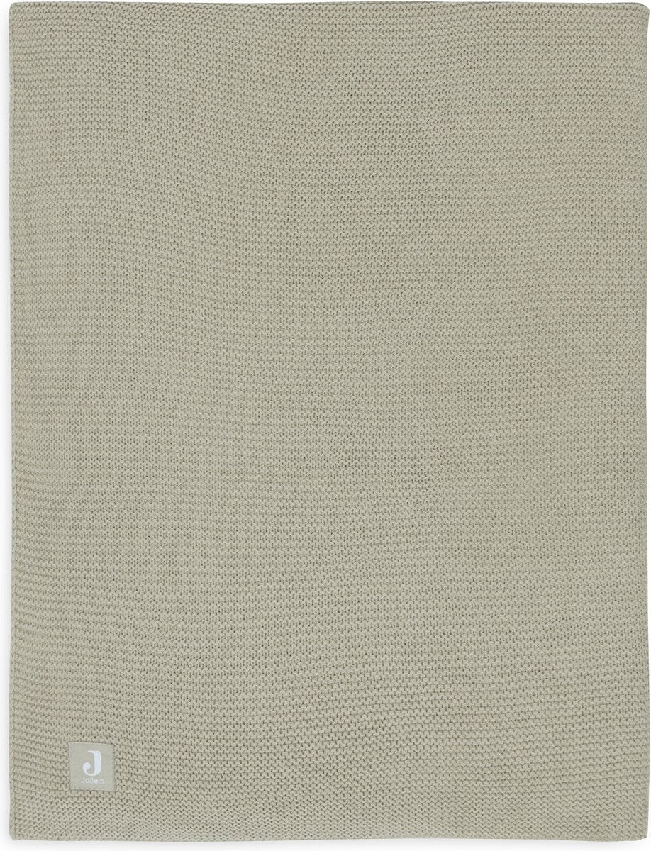 Jollein - couverture de berceau 75x100cm - couverture de berceau, couverture de berceau, couverture de bébé - tricot basique - vert olive