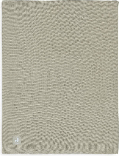 Jollein - couverture de berceau 100x150cm tricot basique - couverture bébé - vert olive