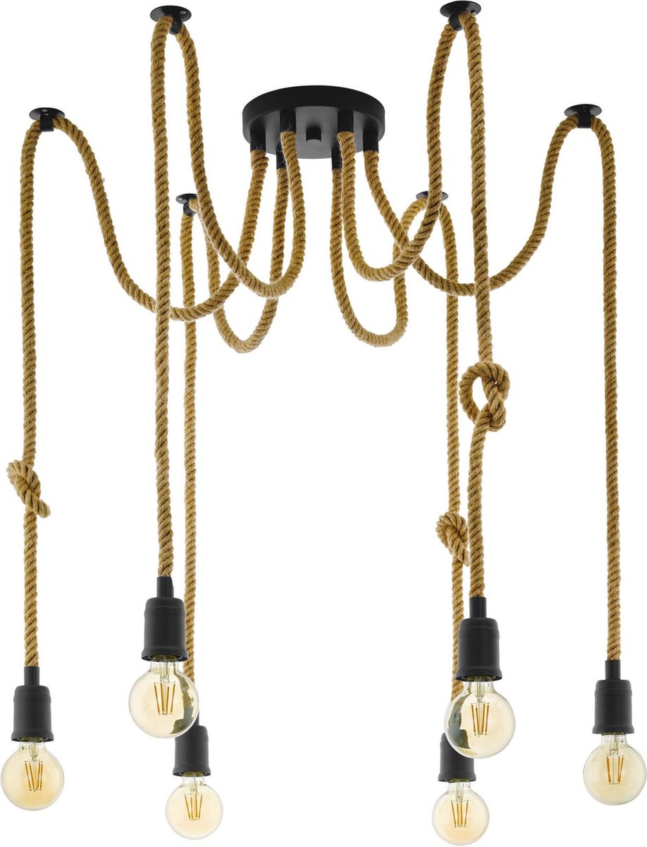 Suspension vintage rampe Eglo - E27 - 6 lumières