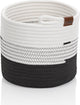 Panier Kela, 23 x 20 cm, rond, blanc noir - |hedda