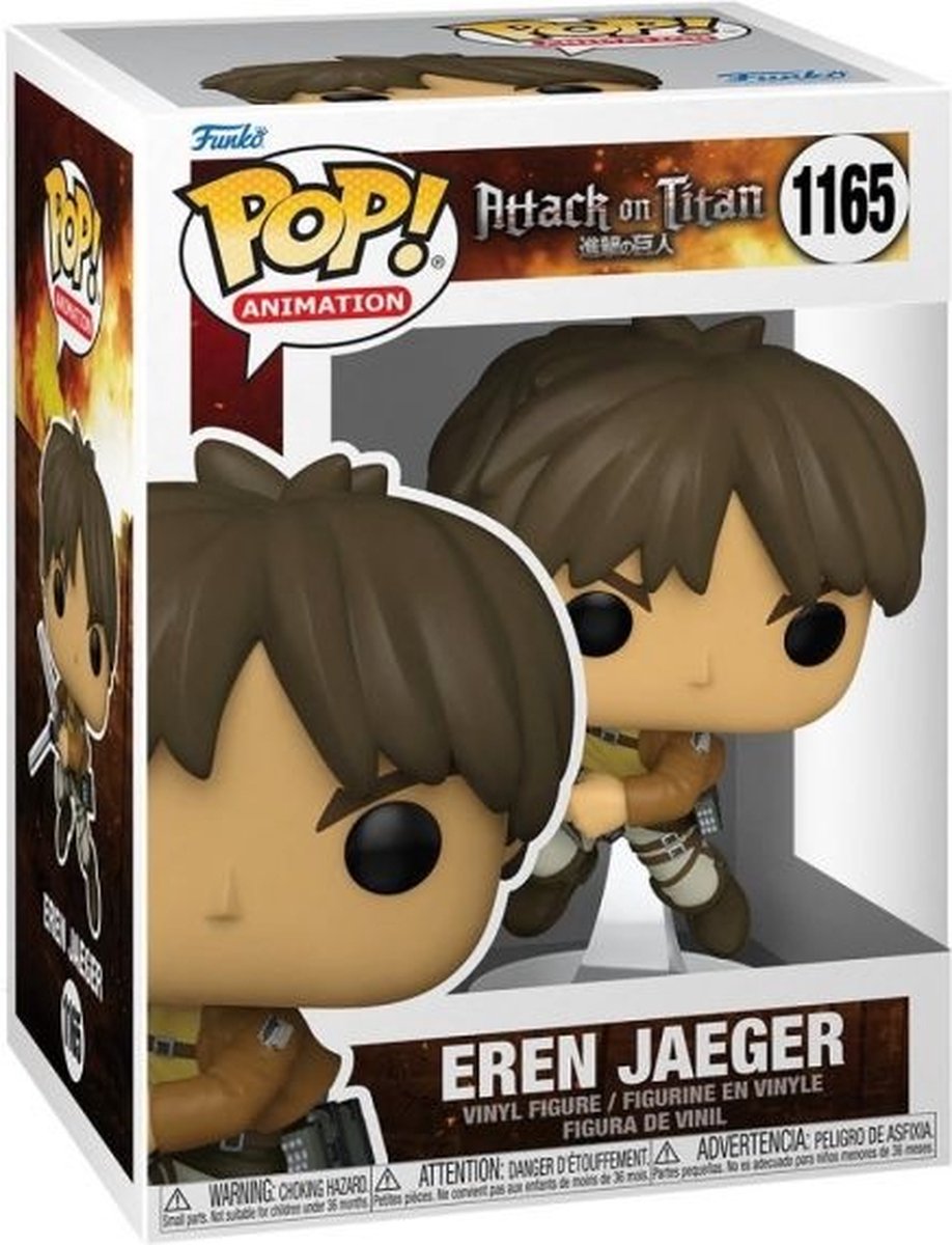 Animation Funko pop : l'attaque des titans - eren jaeger #1165 - 9,5 cm