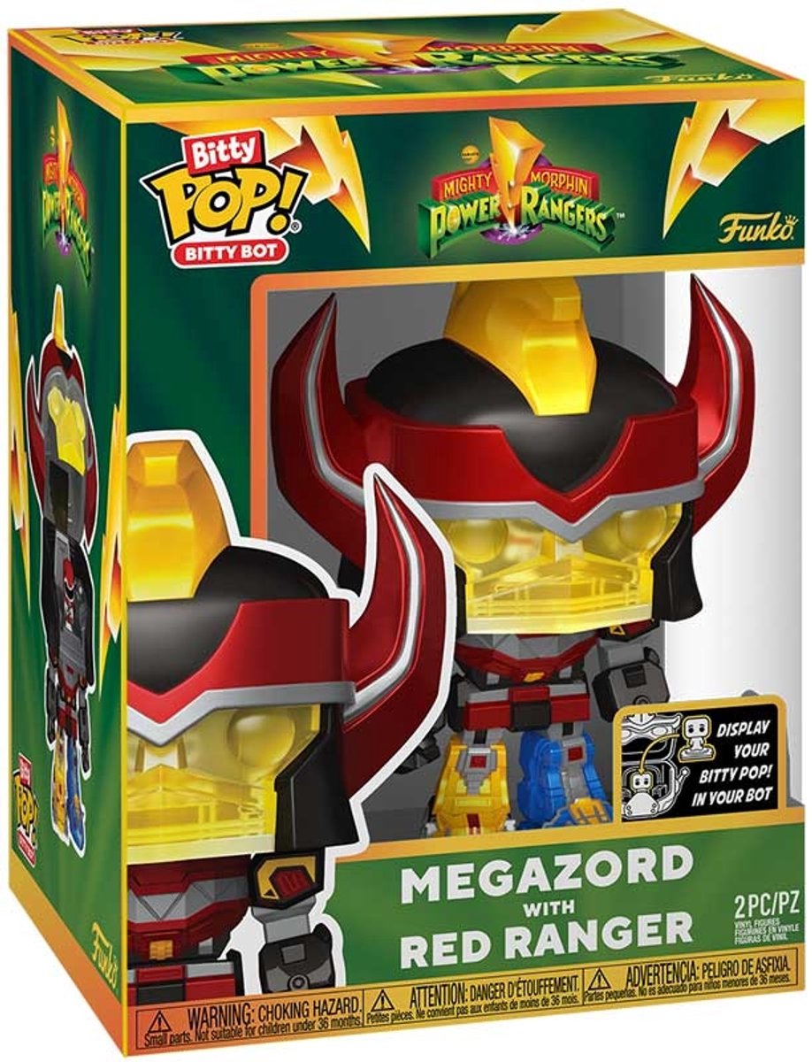 Funko bitty bop bitty bot - mégazord power rangers avec ranger rouge