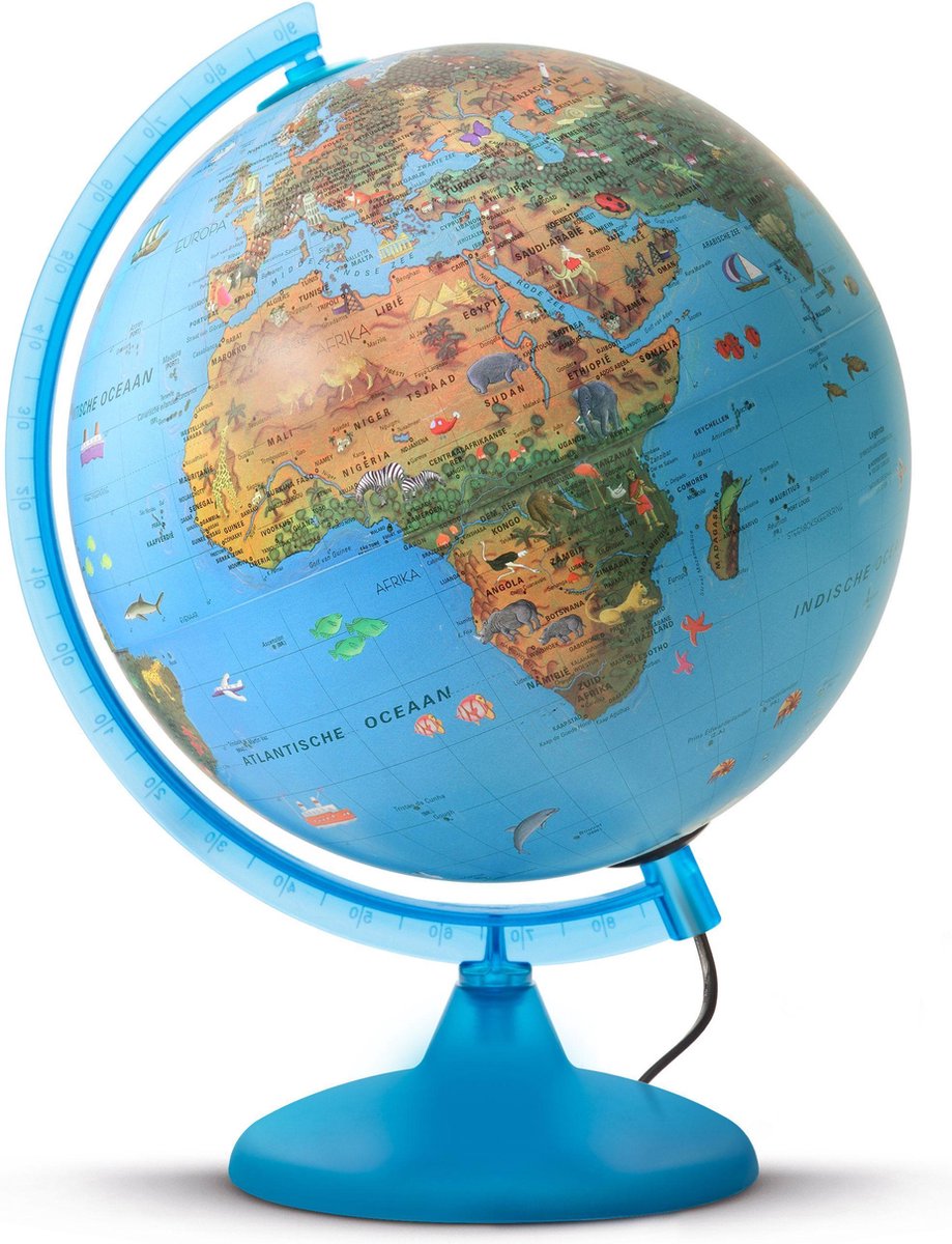 Globe arca : 25 cm avec éclairage LED (0325bu) globe