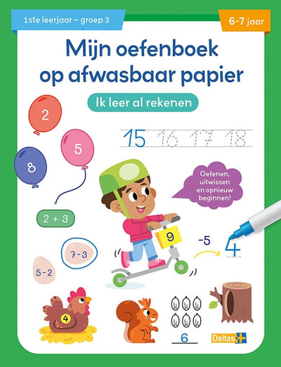 Deltas Exercice livre de livre lavable J'apprends déjà à compter (6-7 ans)