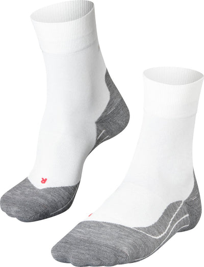 Falke ru4 chaussettes de course en coton anti-ampoules en matériau fonctionnel hommes blanc - taille 42-43