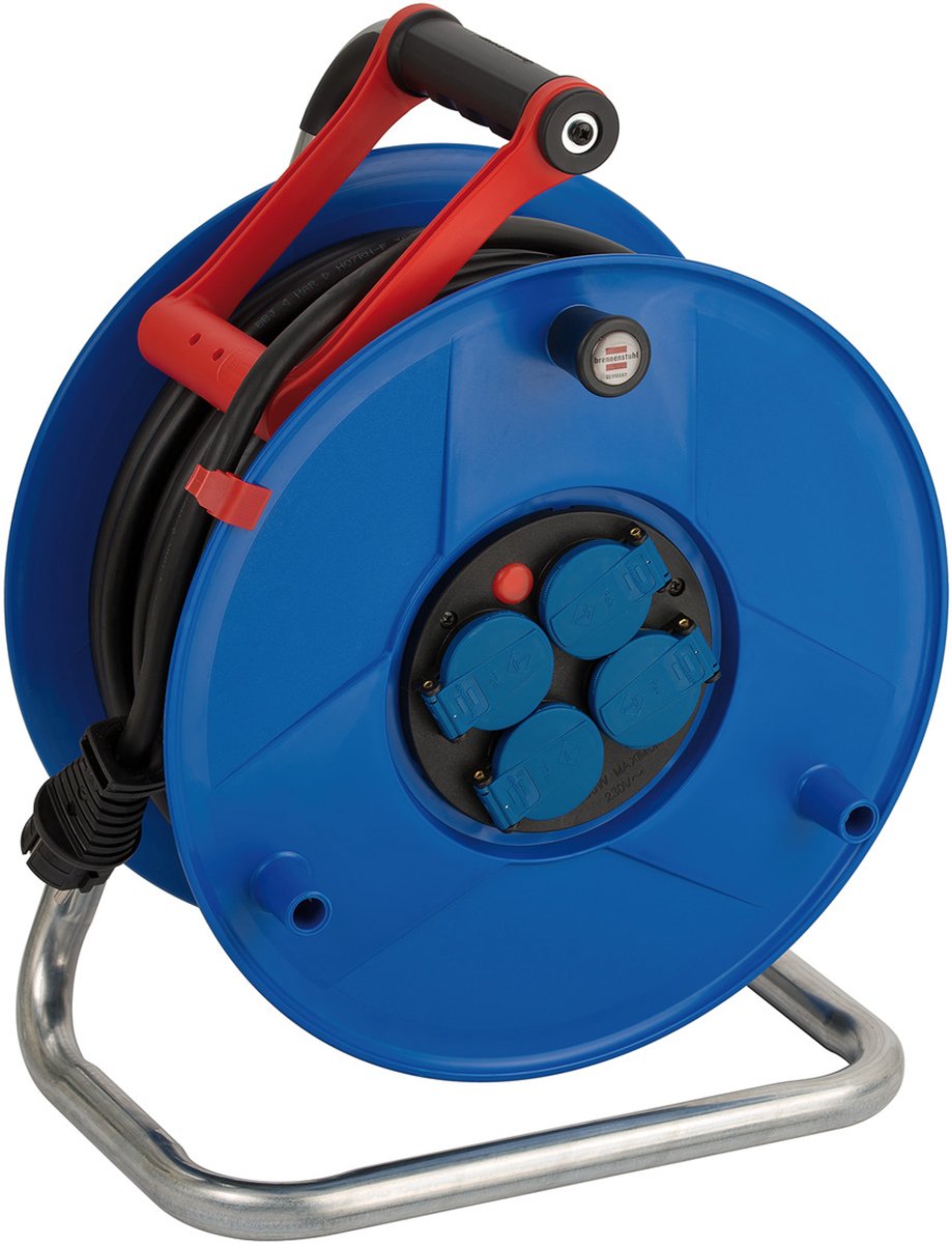 Brennerstuhl garantit un enrouleur de câble ip44 pour la construction industrielle | 40m | h07rn-f 3g2.5 *fr* - 1233124