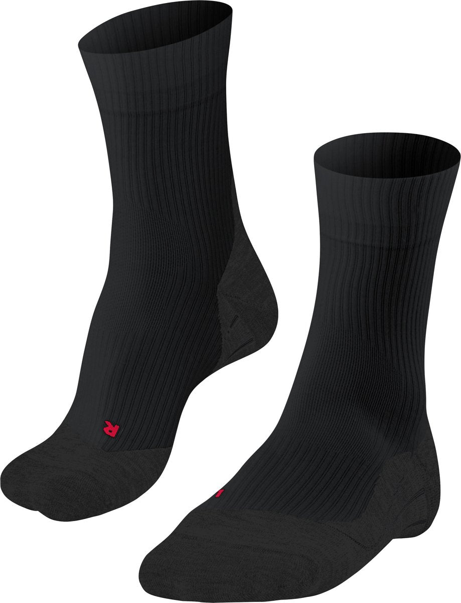 Falke te4 chaussettes de tennis en coton anti-ampoules en matériau fonctionnel hommes noir - taille 39-41