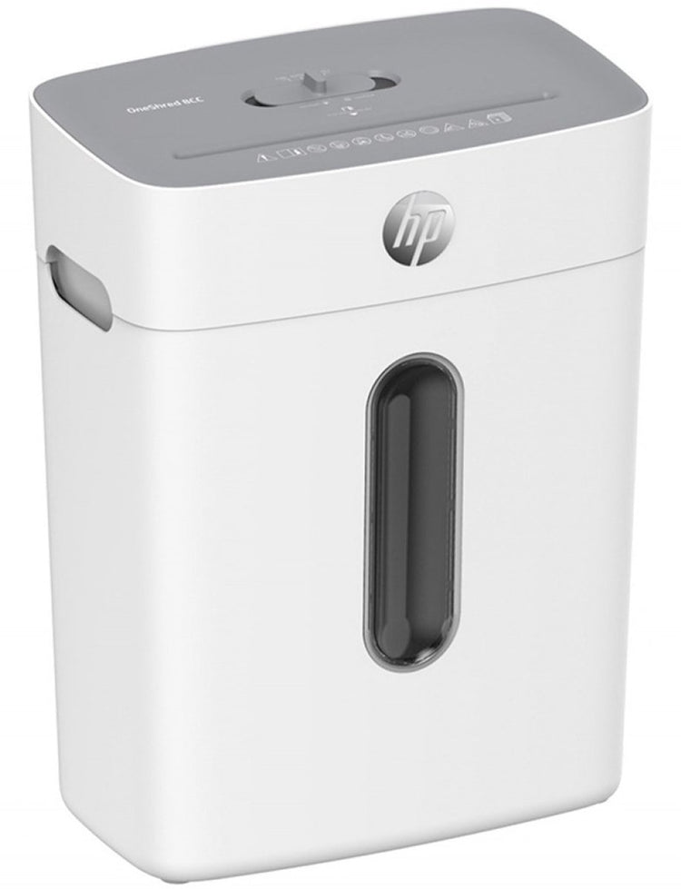 Hp oneshred 8cc - destructeur de papier - p-4 din 66399 - destructeur - 15l - usage bureau et maison - blanc