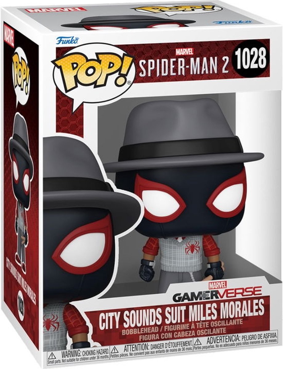 Funko Spider-Man 2 - Les sons de la ville conviennent à Miles Morales, figurine en vinyle 1028 pop ! PVC multicolore -