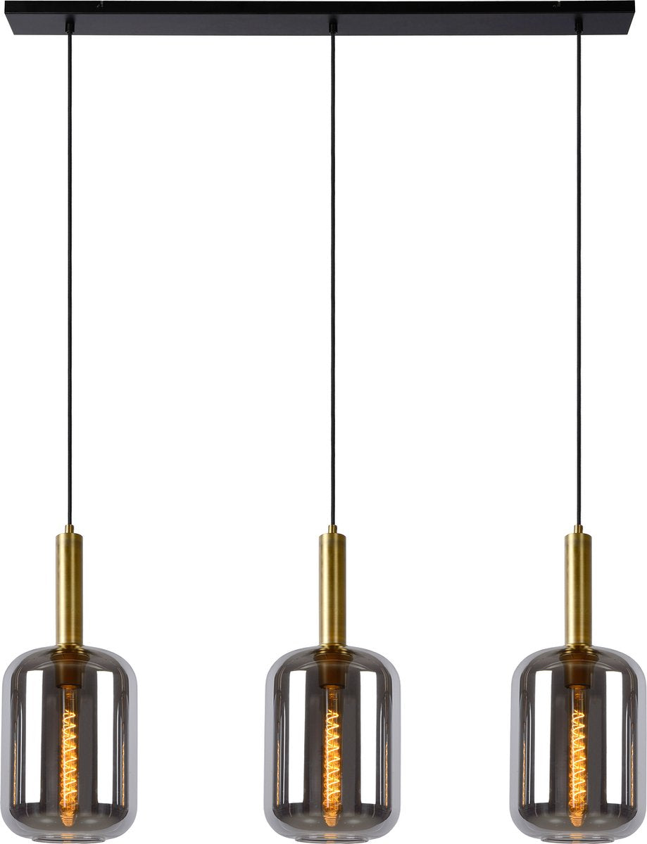 Lucide joanet - suspension - 3xe27 - fumé